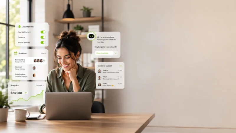 Entrepreneur with automations, analytics and chatbot